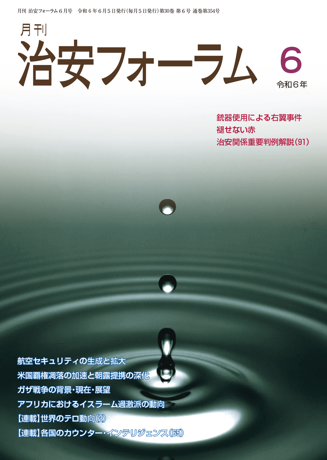 月刊 治安フォーラム2024年6月号（第30巻第6号）